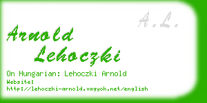 arnold lehoczki business card